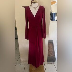 Betsy Adam Burgundy Red Christmas Dress 2P